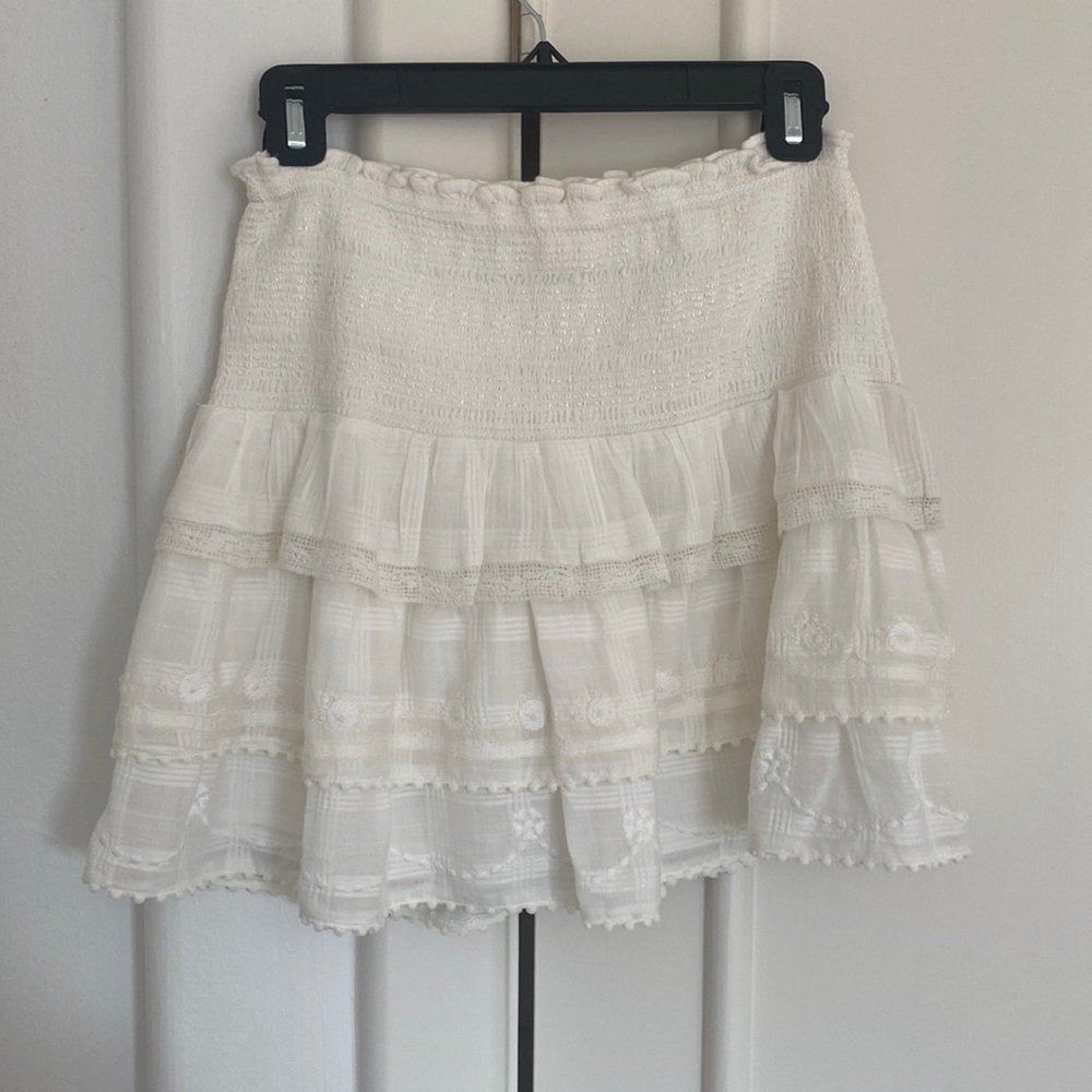 Love shack fancy white skirt